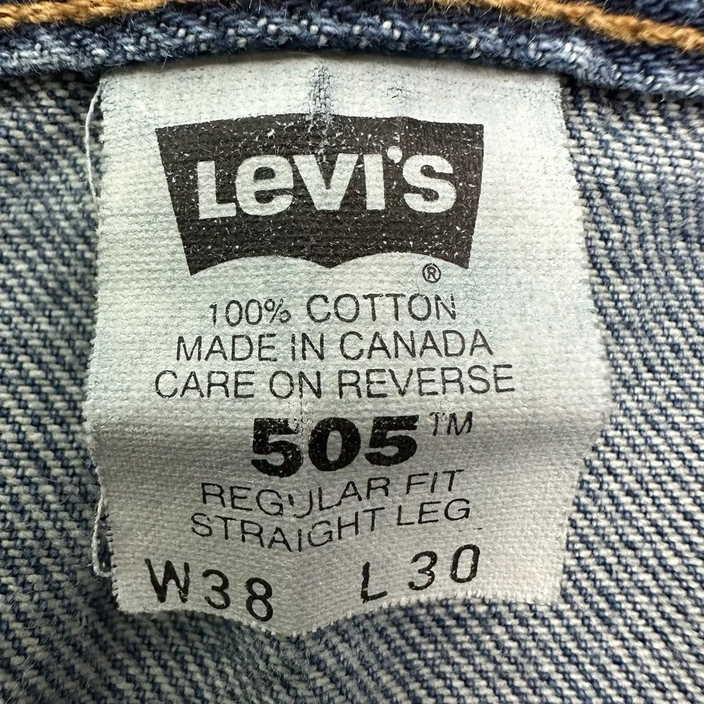 VTG Levi's 505 Jeans Men 38 Fit 37x30 Blue Straight Classic StoneWash Denim